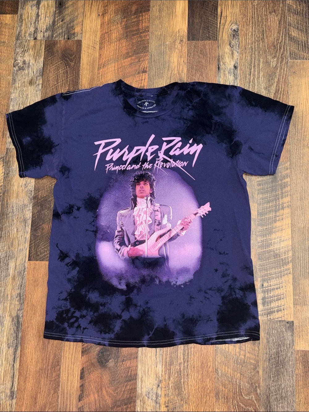 Prince Purple Rain Tie Dye Graphic T-Shirt Official Prince Estate Size Medium